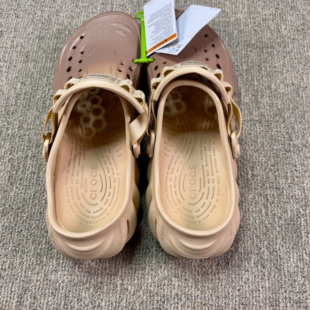 Crocs Echo Ombre Clog Mens 11 Womens 13 Tan Beige Trail Comfort Shoes‎